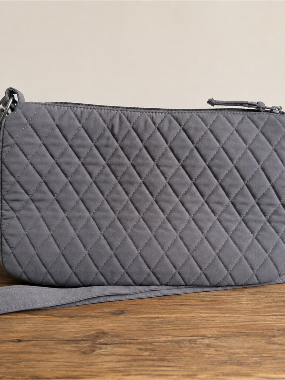 Vera Bradley Quilted Grey Crossbody
